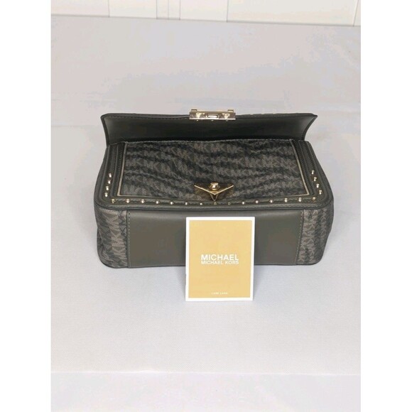 Michael Kors Large Studded Soho Frame Out Shoulder Bag - Olive, Camo NWT - Picture 6 of 8